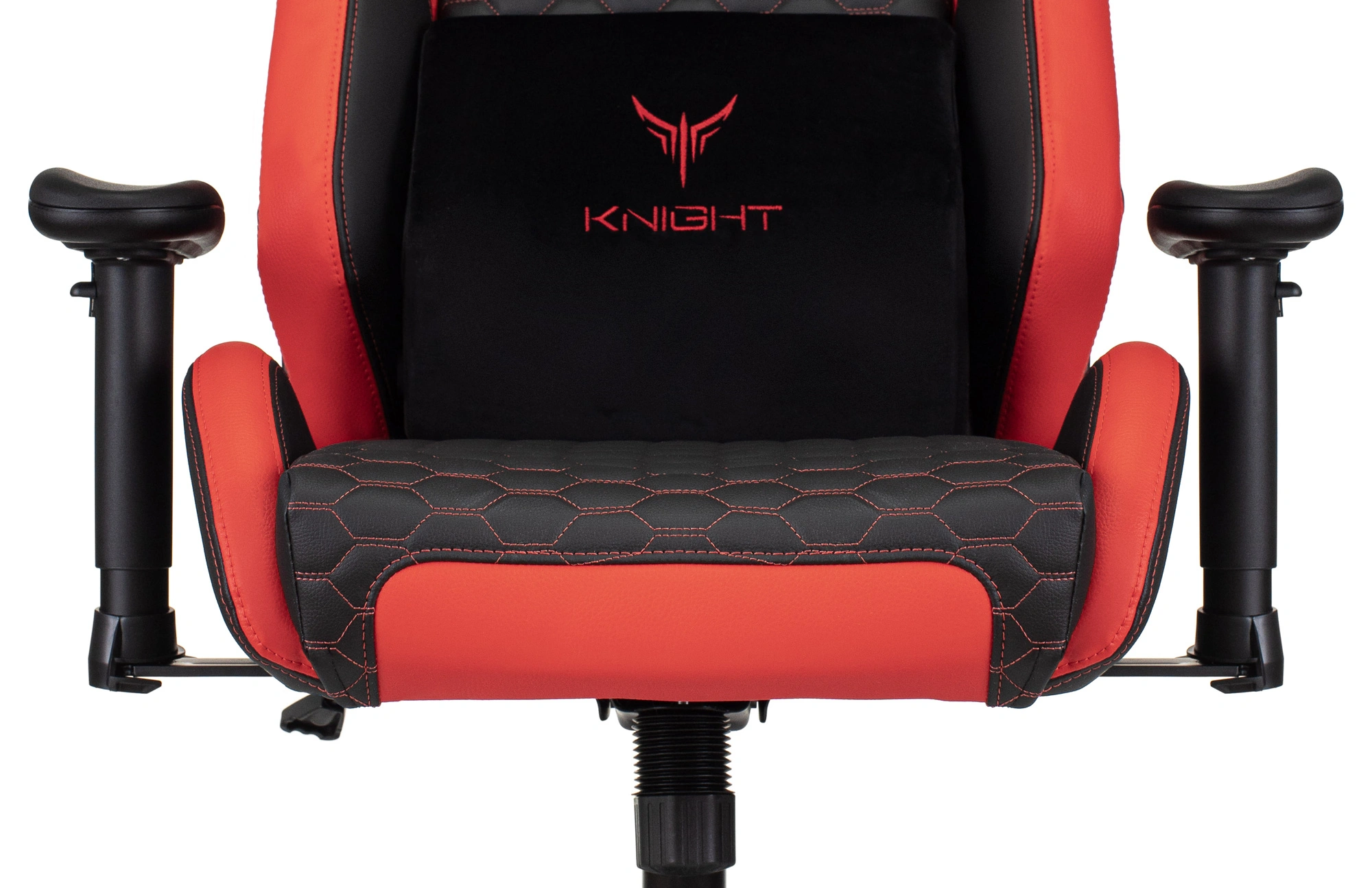 Кресло игровое Knight Neon черный/красный соты экокожа с подголов. крестов. металл — миниатюра 10