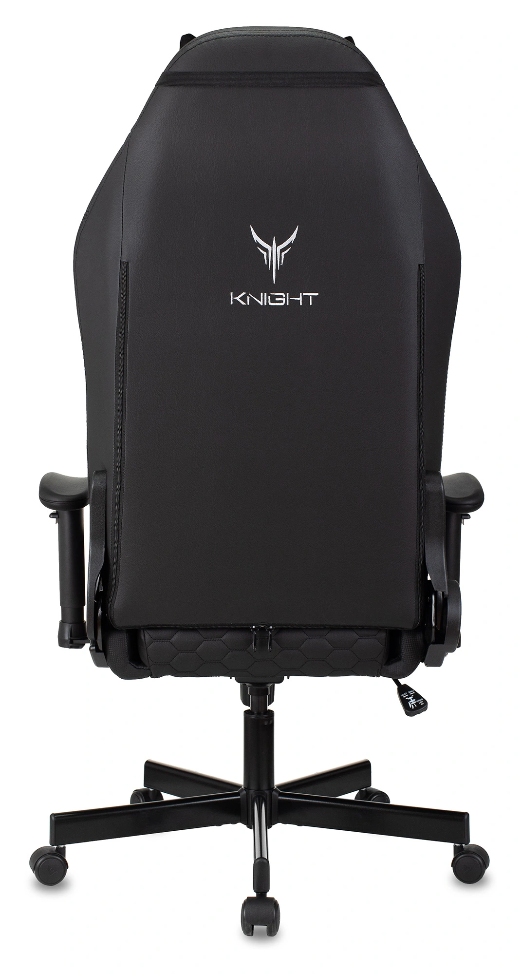 Кресло игровое Knight Neon черный соты экокожа с подголов. крестов. металл — миниатюра 6