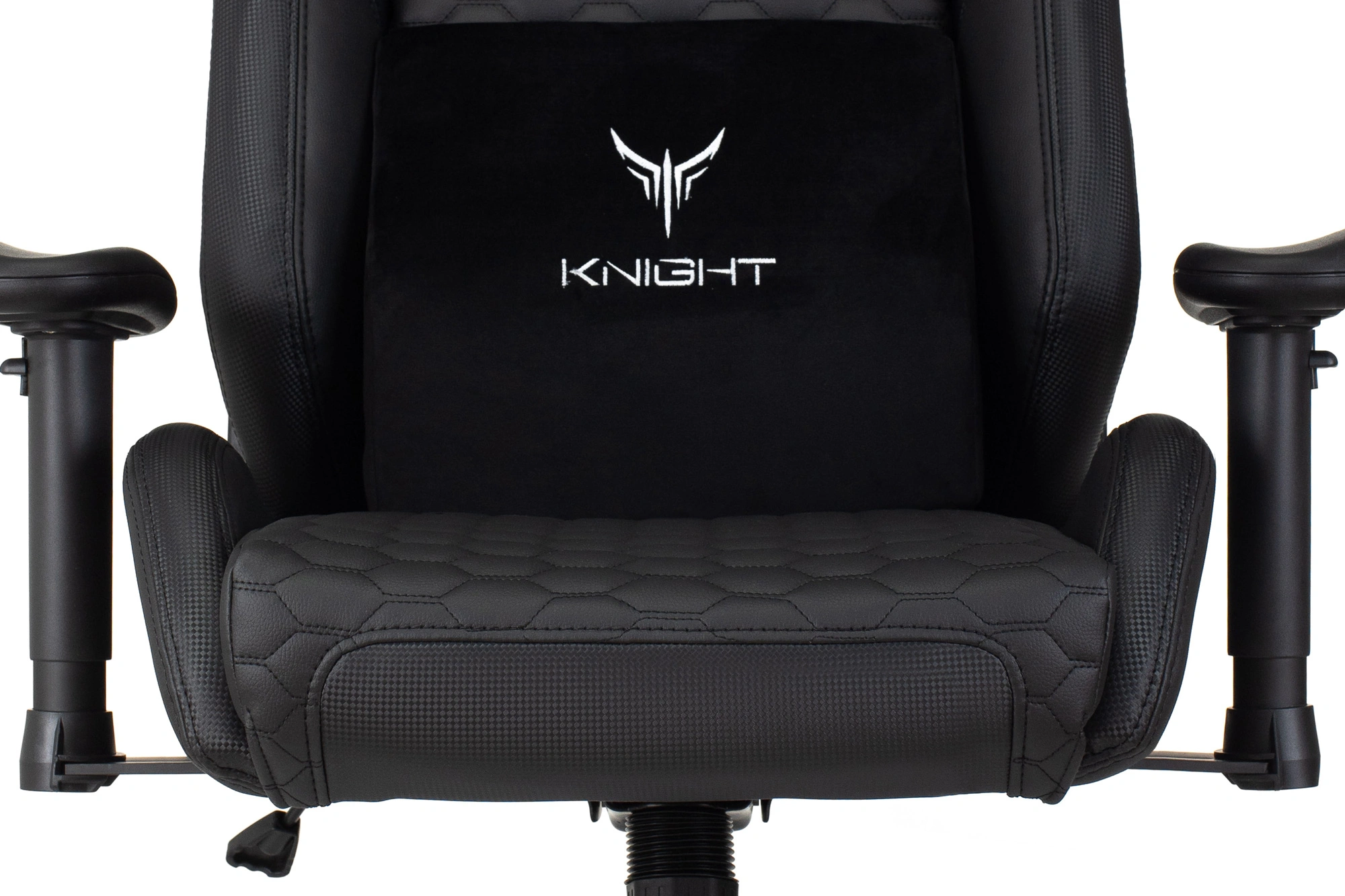 Кресло игровое Knight Neon черный соты экокожа с подголов. крестов. металл — миниатюра 10