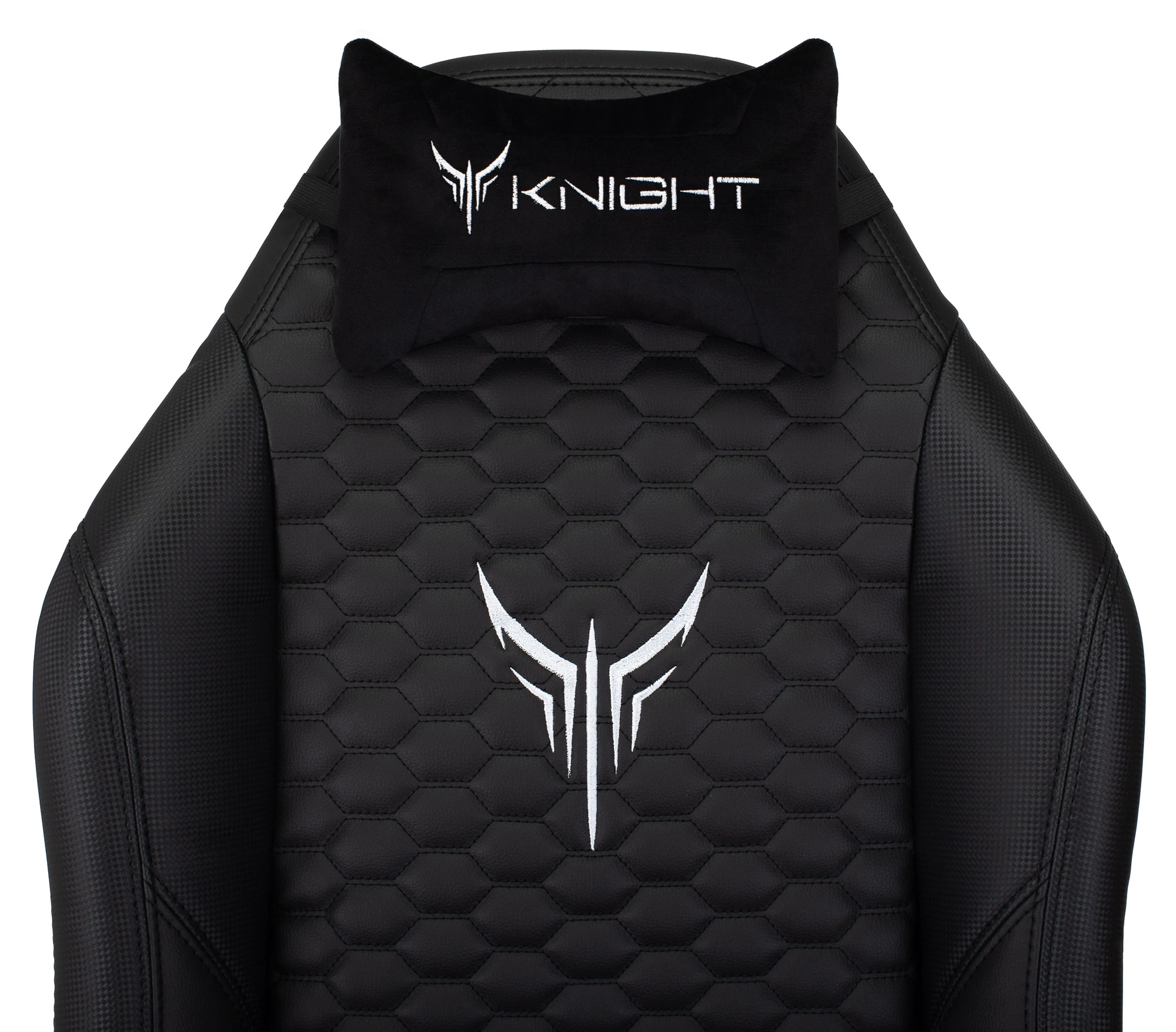 Кресло игровое Knight Neon черный соты экокожа с подголов. крестов. металл — миниатюра 11