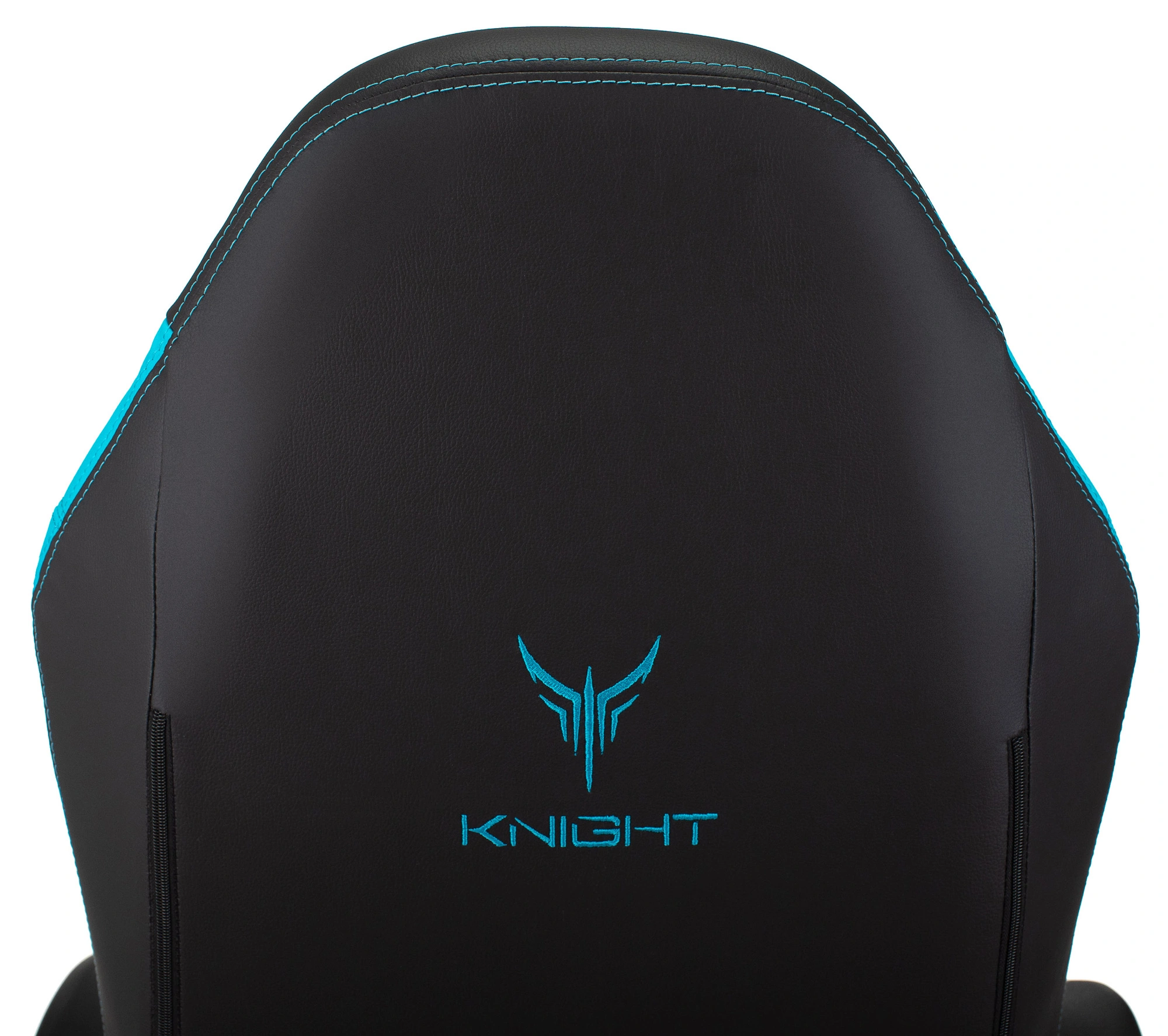 Кресло игровое Knight Neon черный/голубой соты экокожа с подголов. крестов. металл — миниатюра 12