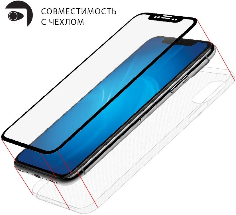 Защитное стекло для экрана прозрачная DF LSteel-65 для Lenovo M10 Plus 10.3" 1шт. — миниатюра 2