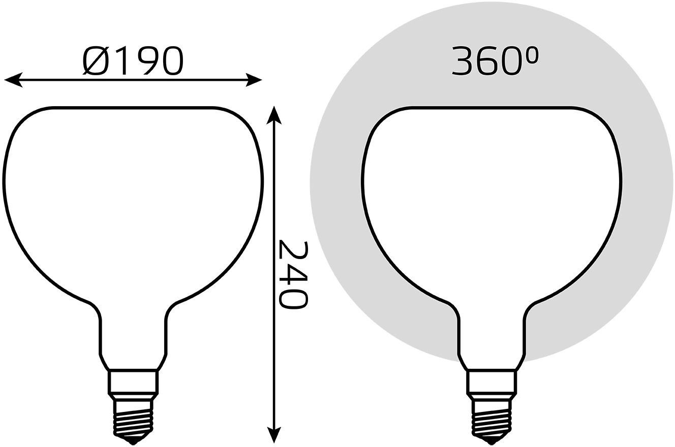 Лампа светодиодная Gauss Filament 1017802210-D 10Вт цок.:E27 груша 220B св.свеч.бел.нейт. (упак.:1шт) — миниатюра 5