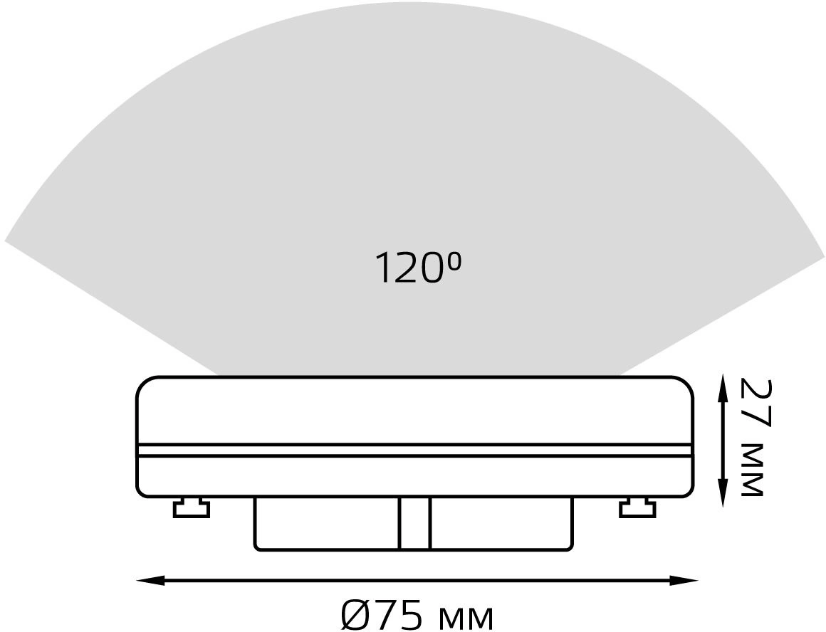 Лампа светодиодная Gauss 108408308-D 8Вт цок.:GX53 таблетка 220B св.свеч.бел.хол. (упак.:1шт) — миниатюра 7