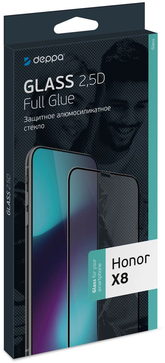 Защитное стекло для экрана Deppa 62893 для Honor X8 2.5D 1шт. — миниатюра 4