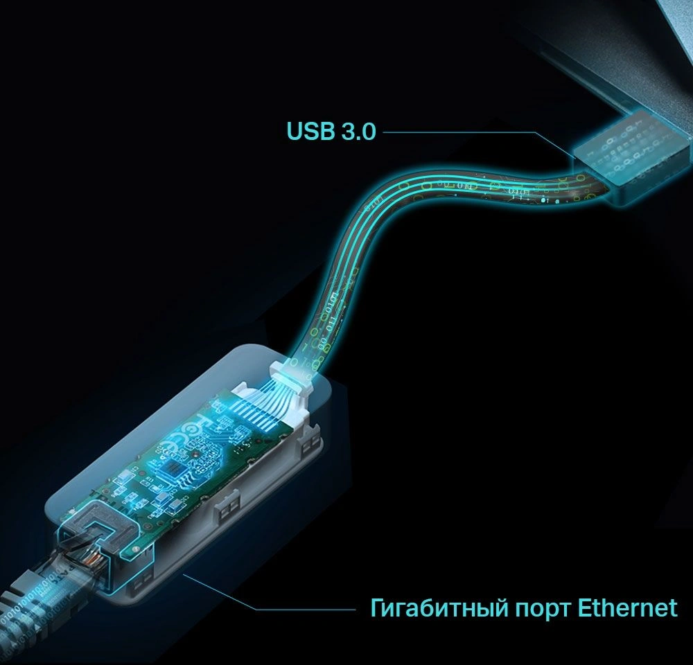 Сетевой адаптер Gigabit Ethernet TP-Link UE306 USB 3.0 — миниатюра 3
