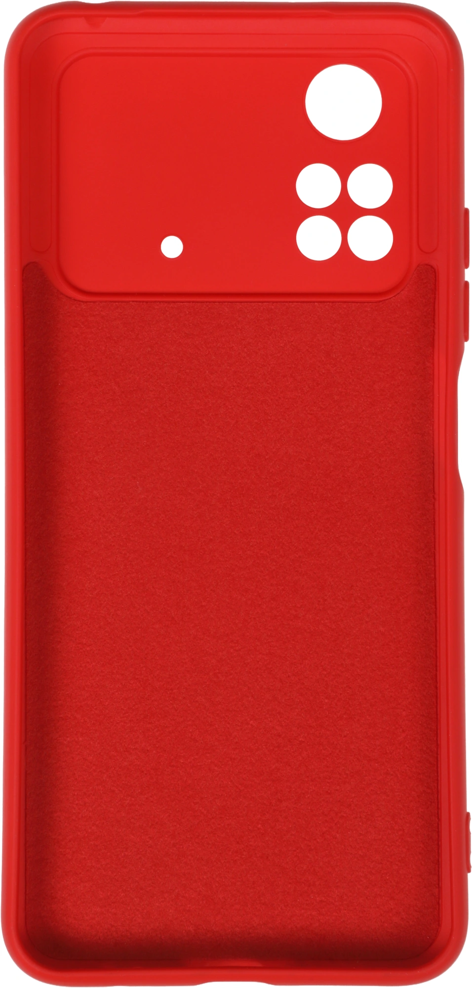 Чехол (клип-кейс) DF для Poco M4 Pro (4G) poOriginal-06 красный (POORIGINAL-06 (RED)) — миниатюра 2