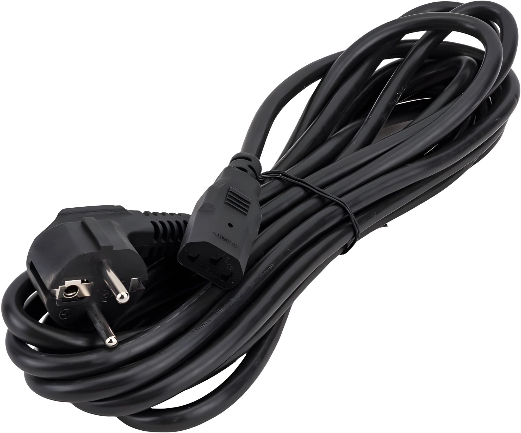 Шнур питания ITK PC-C13D-5M C13-Schuko проводник.:3x1.5мм2 5м 230В 10А (упак.:1шт) черный — миниатюра 2