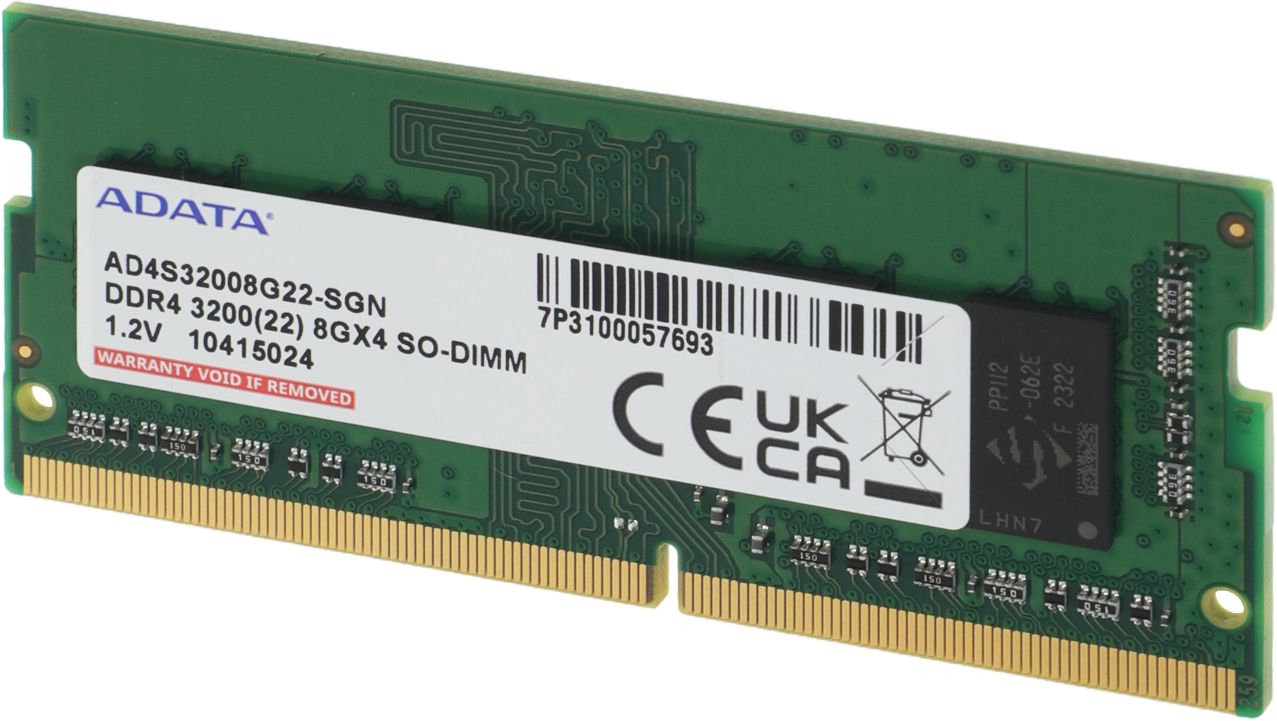 Память DDR4 8Gb 3200MHz A-Data AD4S32008G22-SGN RTL PC4-25600 CL22 SO-DIMM 260-pin 1.2В single rank Ret — миниатюра 3