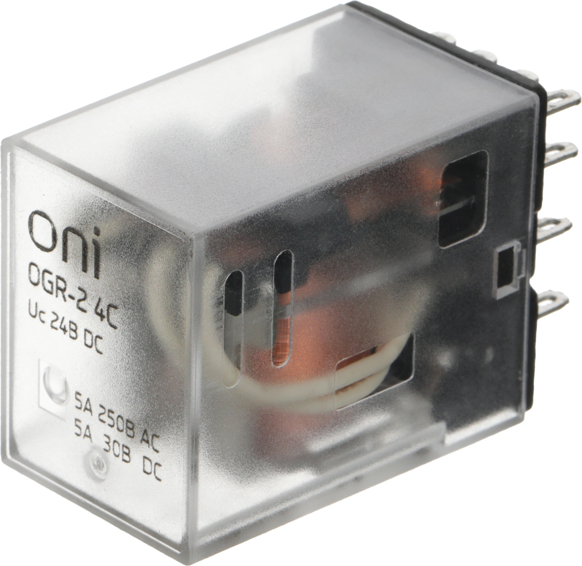 Реле промежуточное IEK Oni OGR-2 24В (OGR-2-4C-DC24V) — миниатюра 4