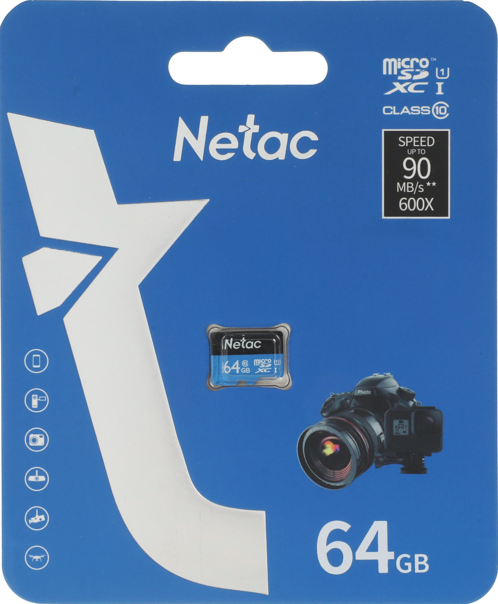 Флеш карта microSDXC 64GB Netac NT02P500STN-064G-S P500 w/o adapter — миниатюра 3