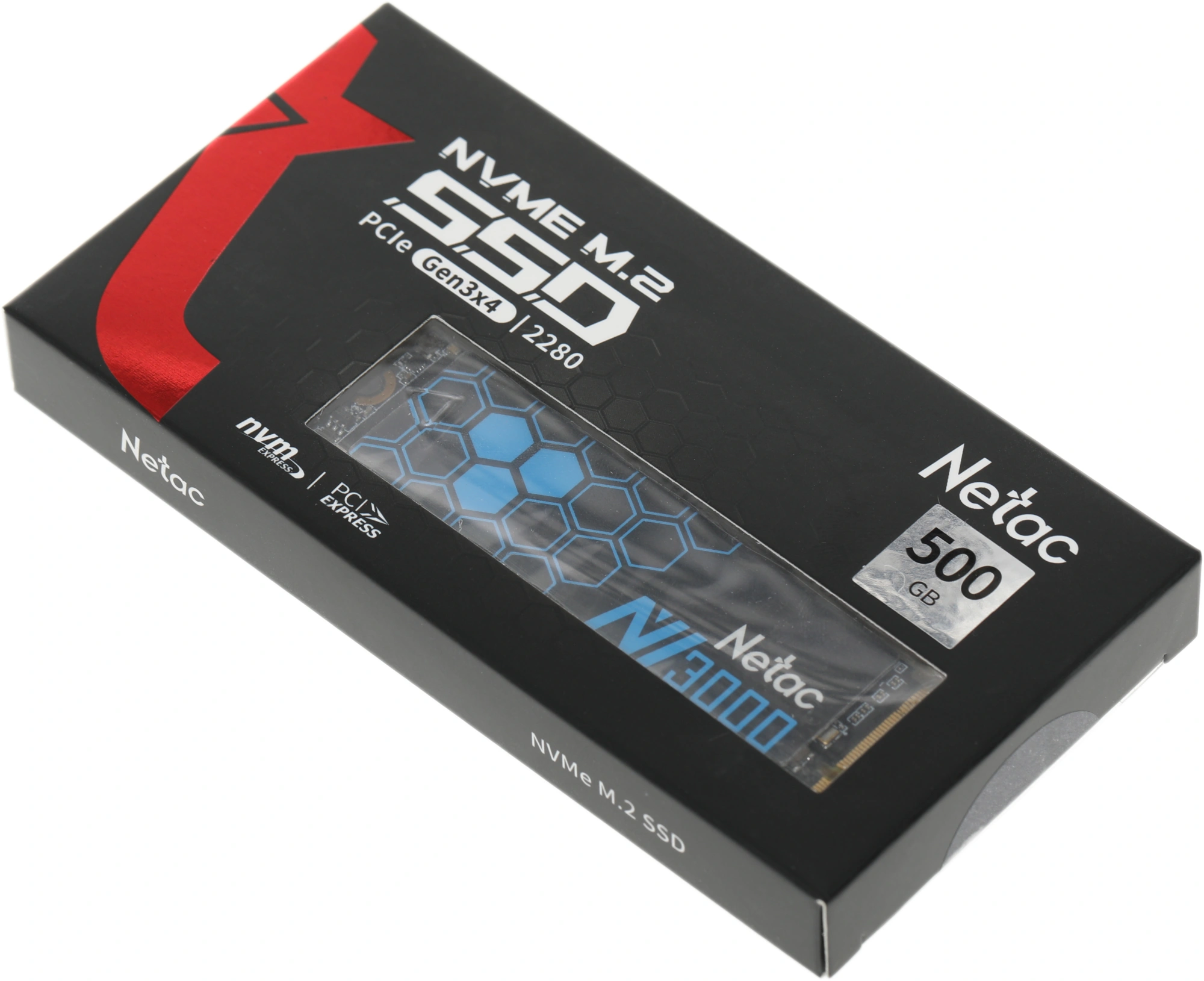 Накопитель SSD Netac PCIe 3.0 x4 500GB NT01NV3000-500-E4X NV3000 M.2 2280 — фото 1