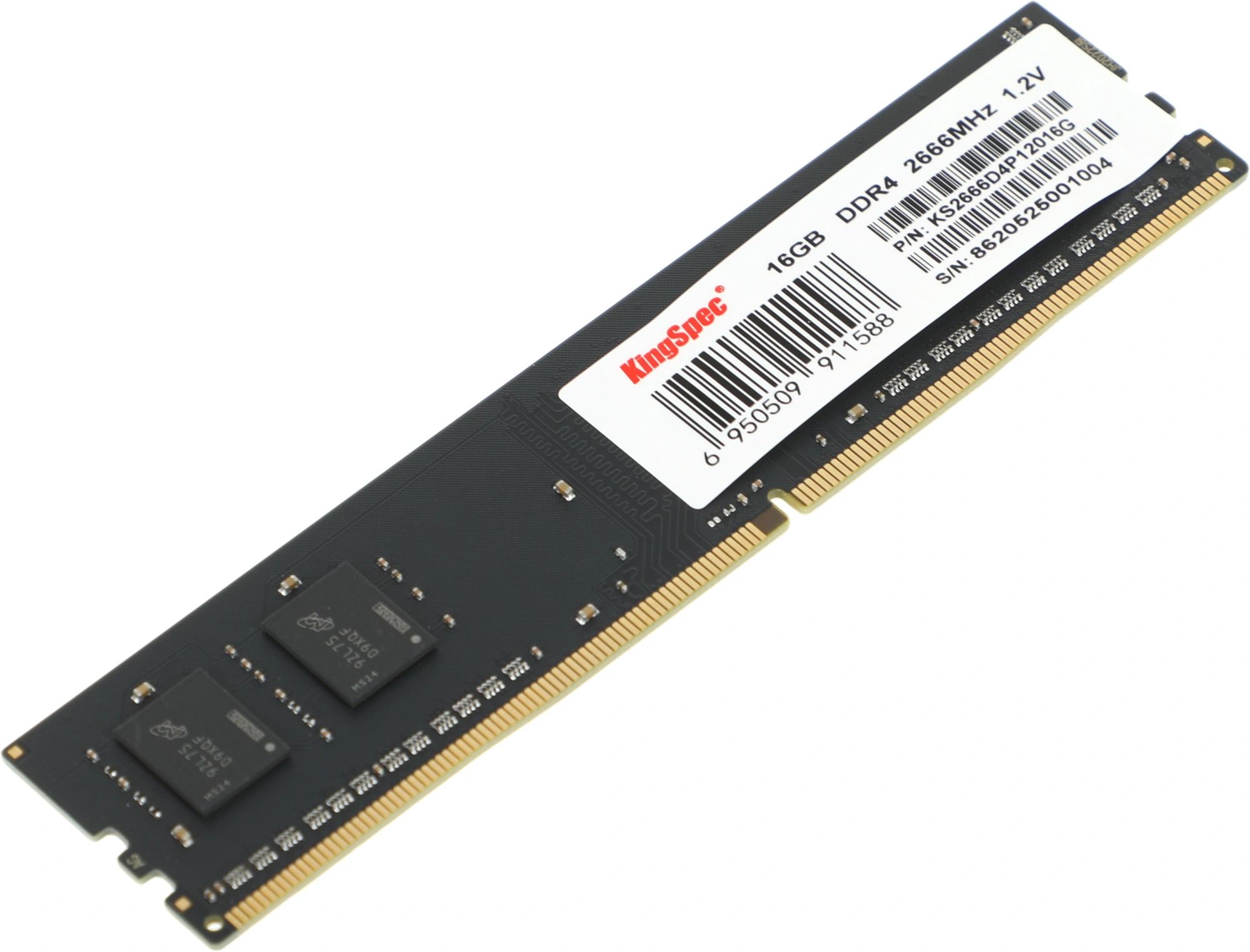 Память DDR4 16GB 2666MHz Kingspec KS2666D4P12016G RTL PC4-21300 CL18 DIMM UDIMM 288-pin 1.2В single rank Ret — миниатюра 5
