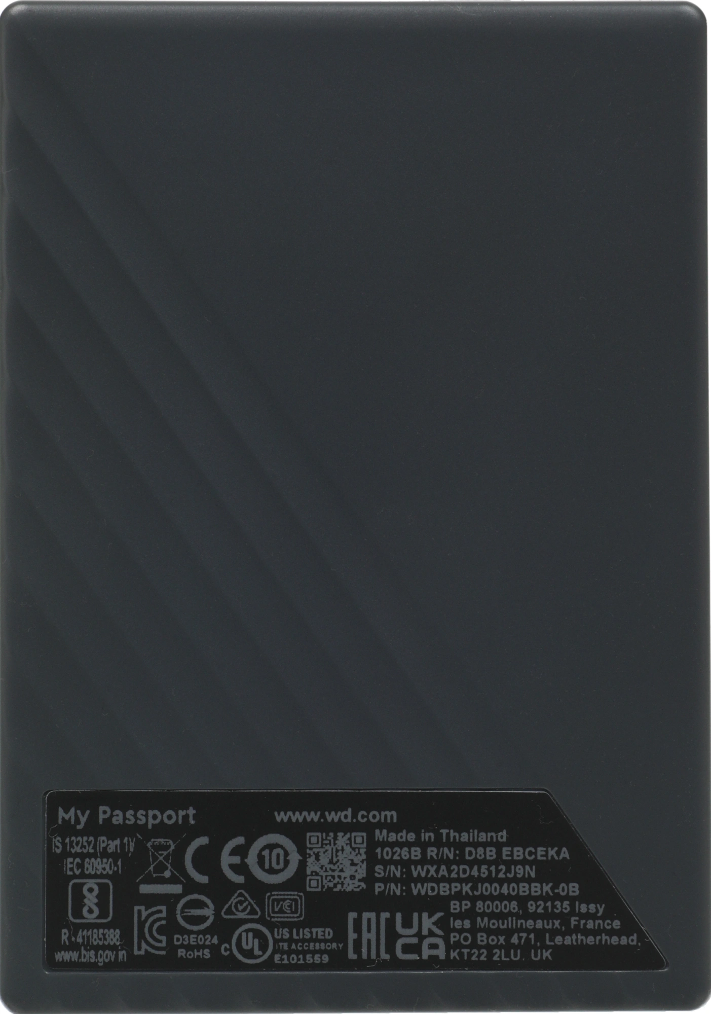 Жесткий диск WD USB3.2 Gen1 4TB WDBPKJ0040BBK-WESN My Passport 2.5" черный — миниатюра 3