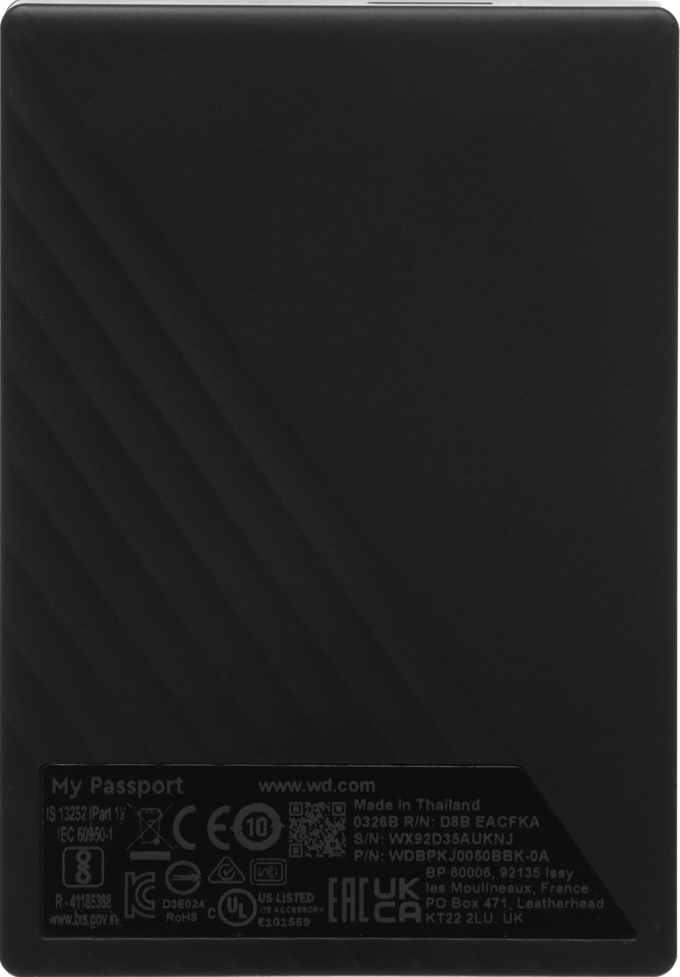 Жесткий диск WD USB3.2 Gen1 5TB WDBPKJ0050BBK-WESN My Passport 2.5" черный — миниатюра 3