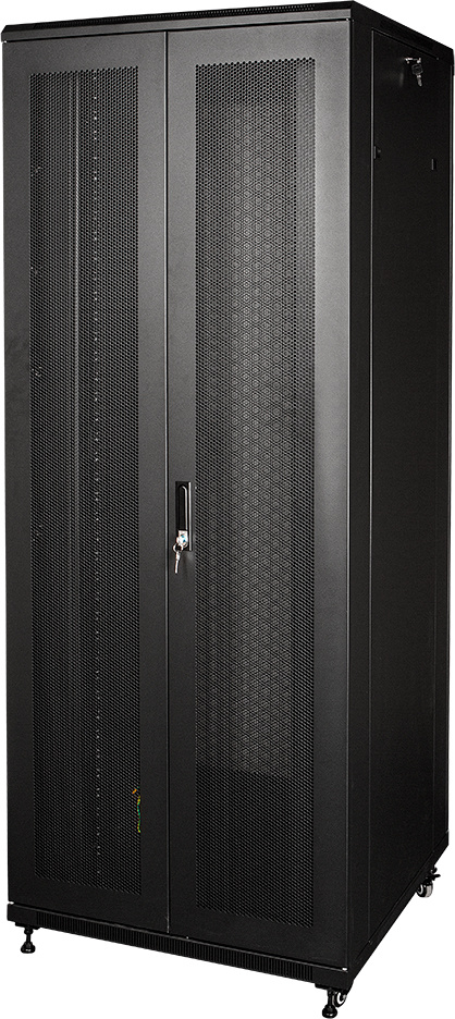 Шкаф серверный Lanmaster Business (TWT-CBB-47U-8X12-P1) напольный 47U 800x1200мм пер.дв.перфор. задн.дв.перфор.2-хст. 2 бок.пан. 800кг черный 1126мм 142.2кг 2277мм IP20 сталь — миниатюра 3