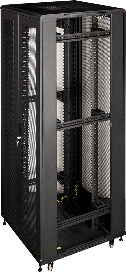 Шкаф серверный Lanmaster Business (TWT-CBB-47U-8X12-P1) напольный 47U 800x1200мм пер.дв.перфор. задн.дв.перфор.2-хст. 2 бок.пан. 800кг черный 1126мм 142.2кг 2277мм IP20 сталь — миниатюра 5