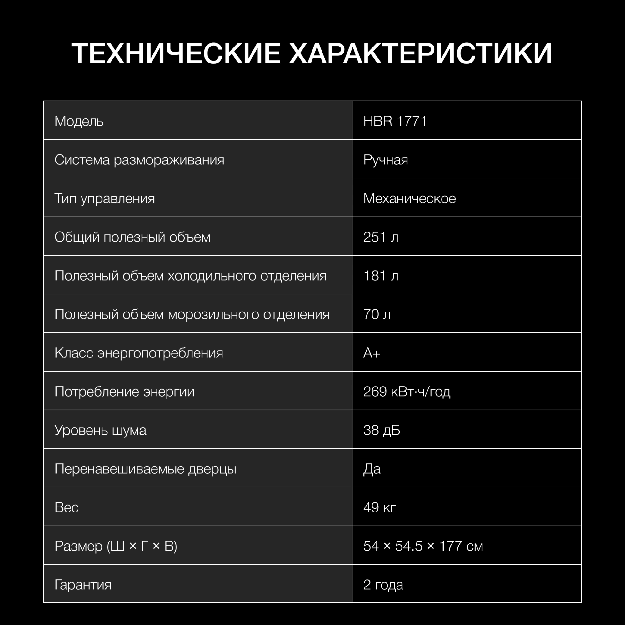Холодильник Hyundai HBR 1771 2-хкамерн. белый — миниатюра 16