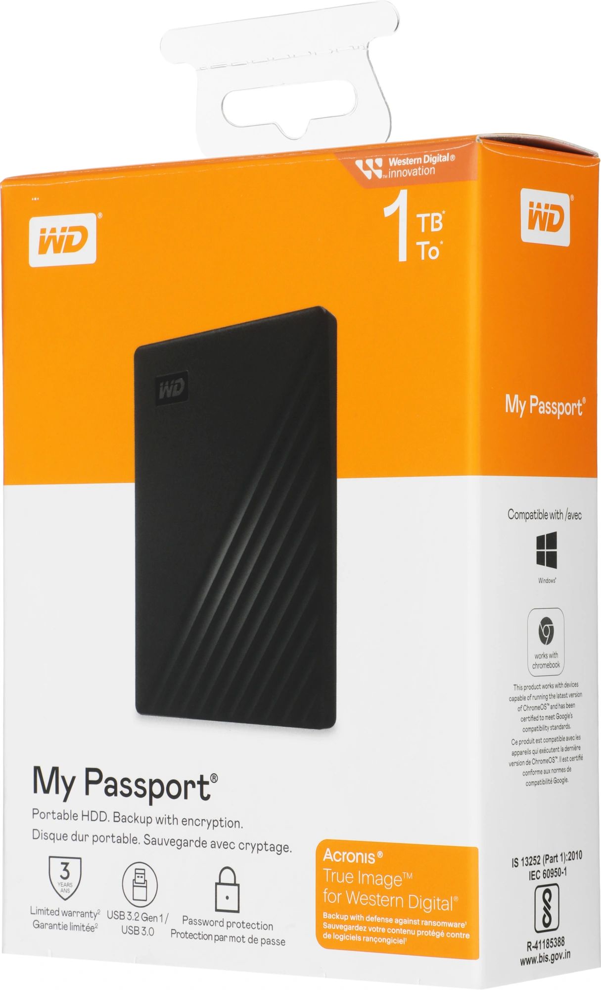 Жесткий диск WD USB3.2 Gen1 1TB WDBYVG0010BBK-WESN My Passport 2.5" черный — миниатюра 11