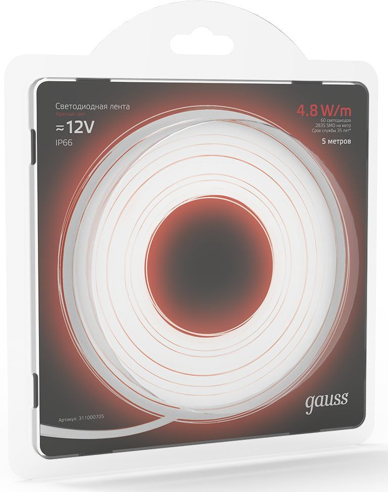 Лента светодиод. Gauss SMD 5м (311000705) — миниатюра 4