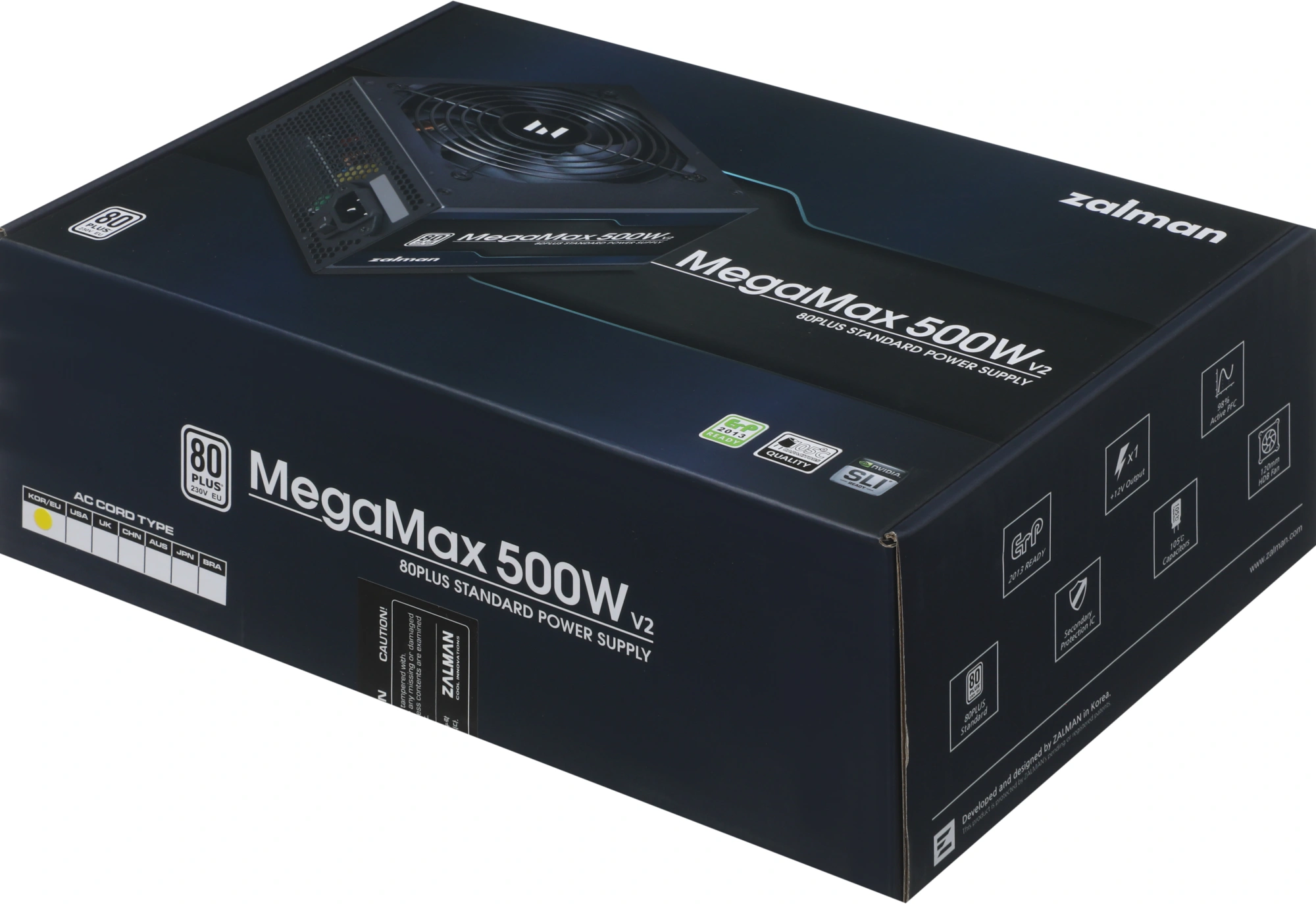 Блок питания Zalman ATX 500W ZM500-TXII V2 80+ (20+4pin) APFC 120mm fan 6xSATA RTL — миниатюра 4