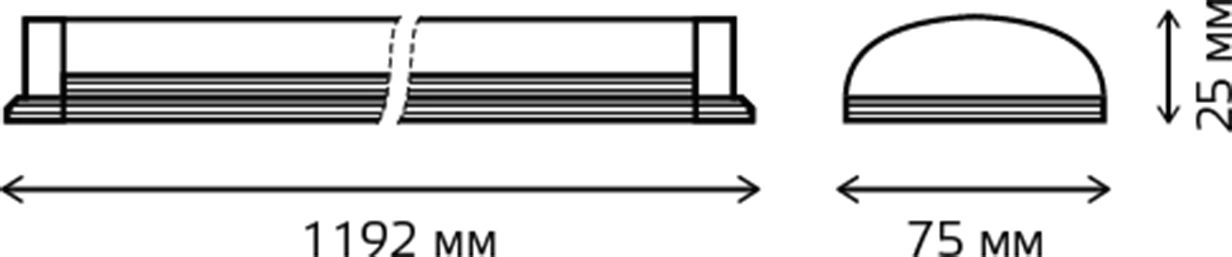 Светильник Gauss 144125336 40Вт 6500K — миниатюра 2