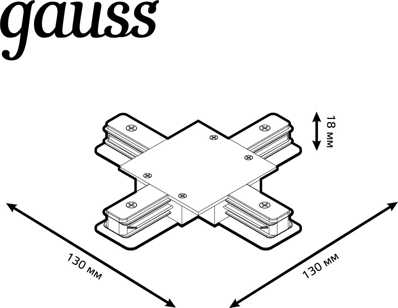 Соединитель Gauss TR138 белый — миниатюра 2