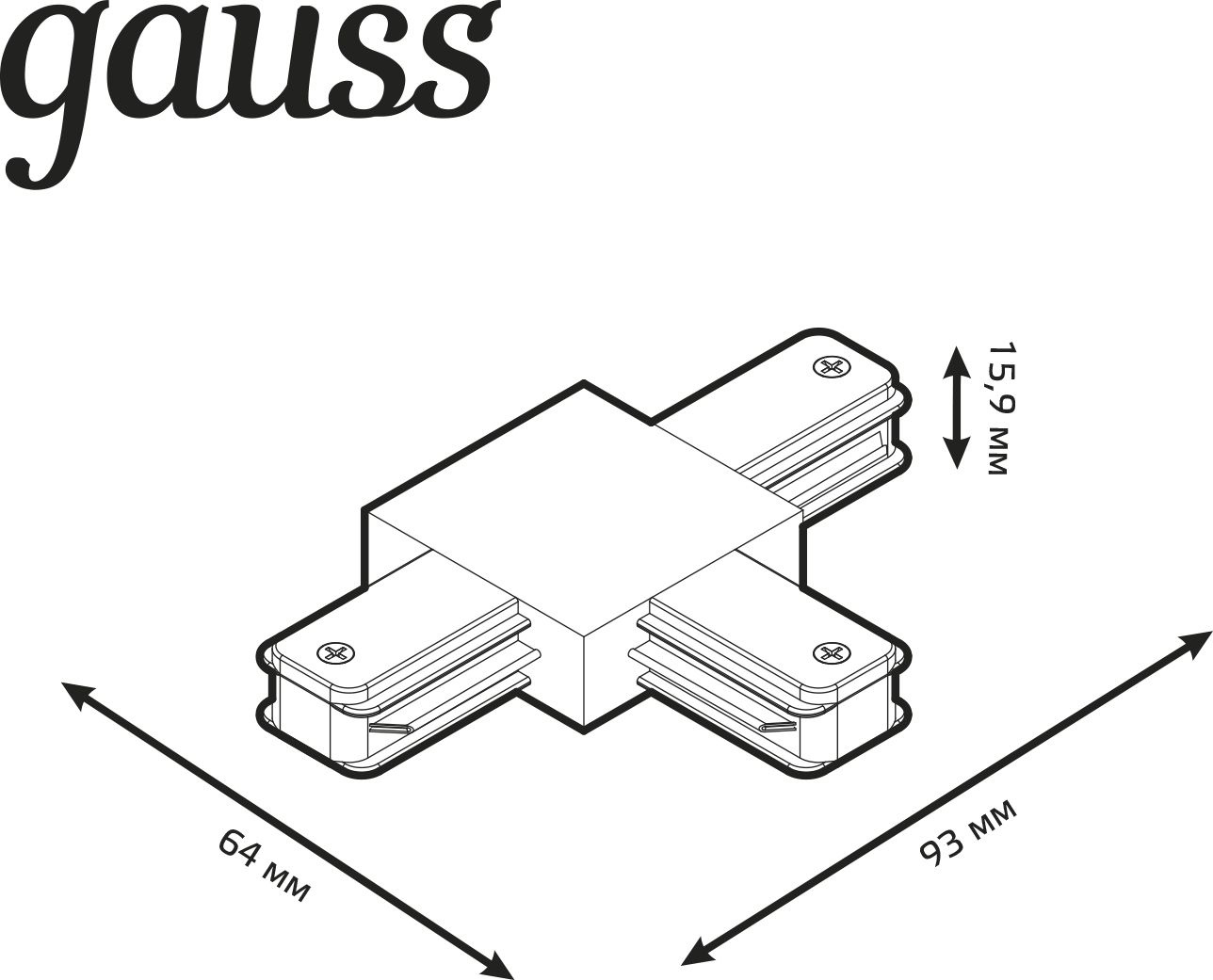 Соединитель Gauss TR110 белый — миниатюра 2