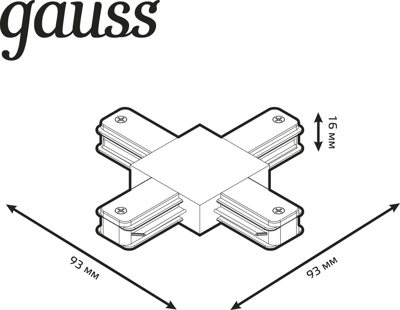 Соединитель Gauss TR111 черный — миниатюра 2
