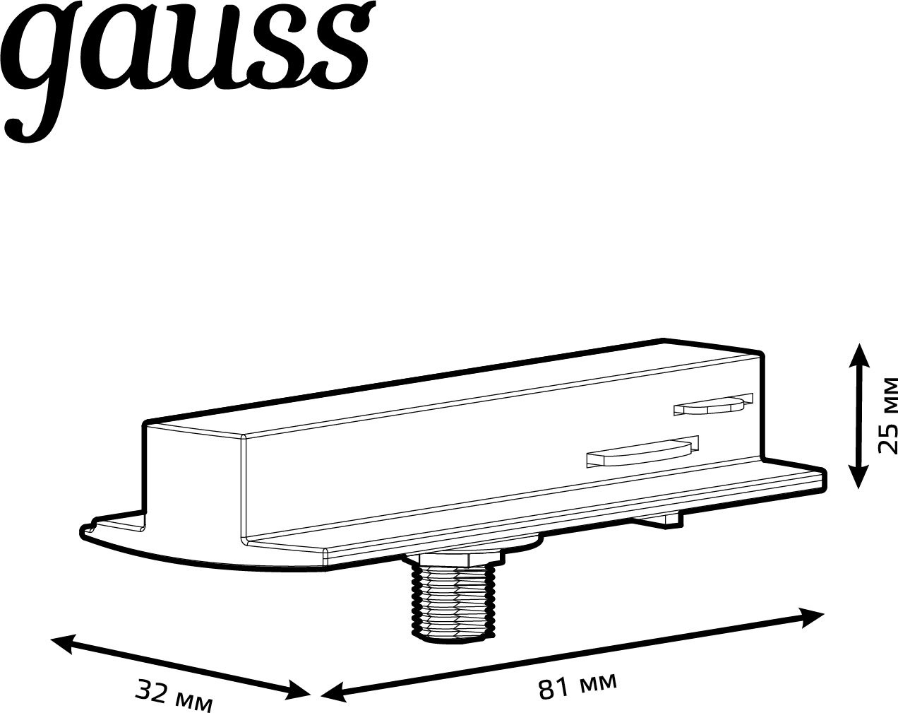 Адаптер Gauss TR126 черный — миниатюра 2