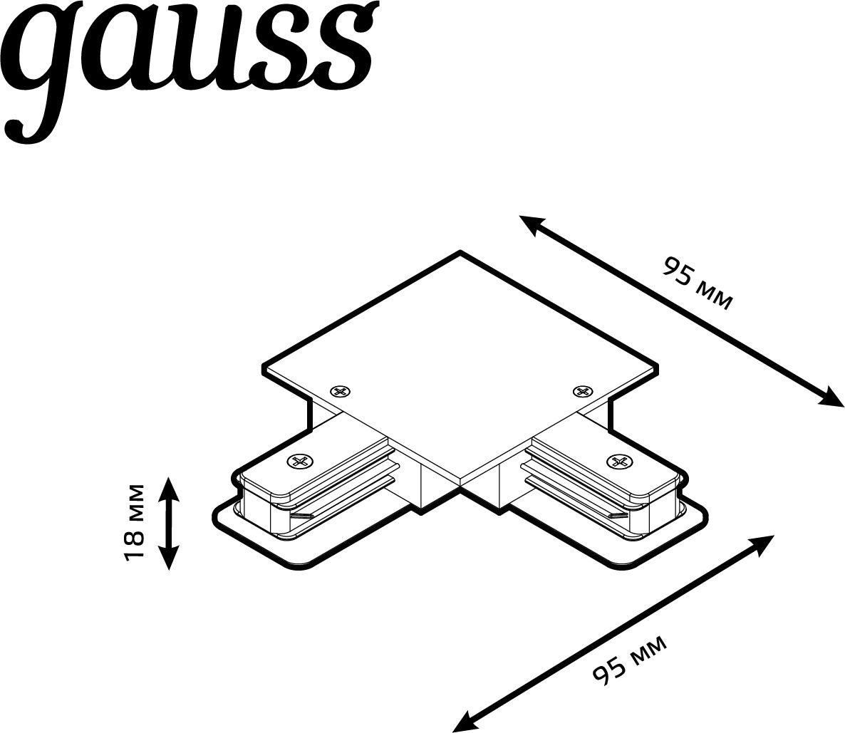 Соединитель Gauss TR133 черный — миниатюра 2