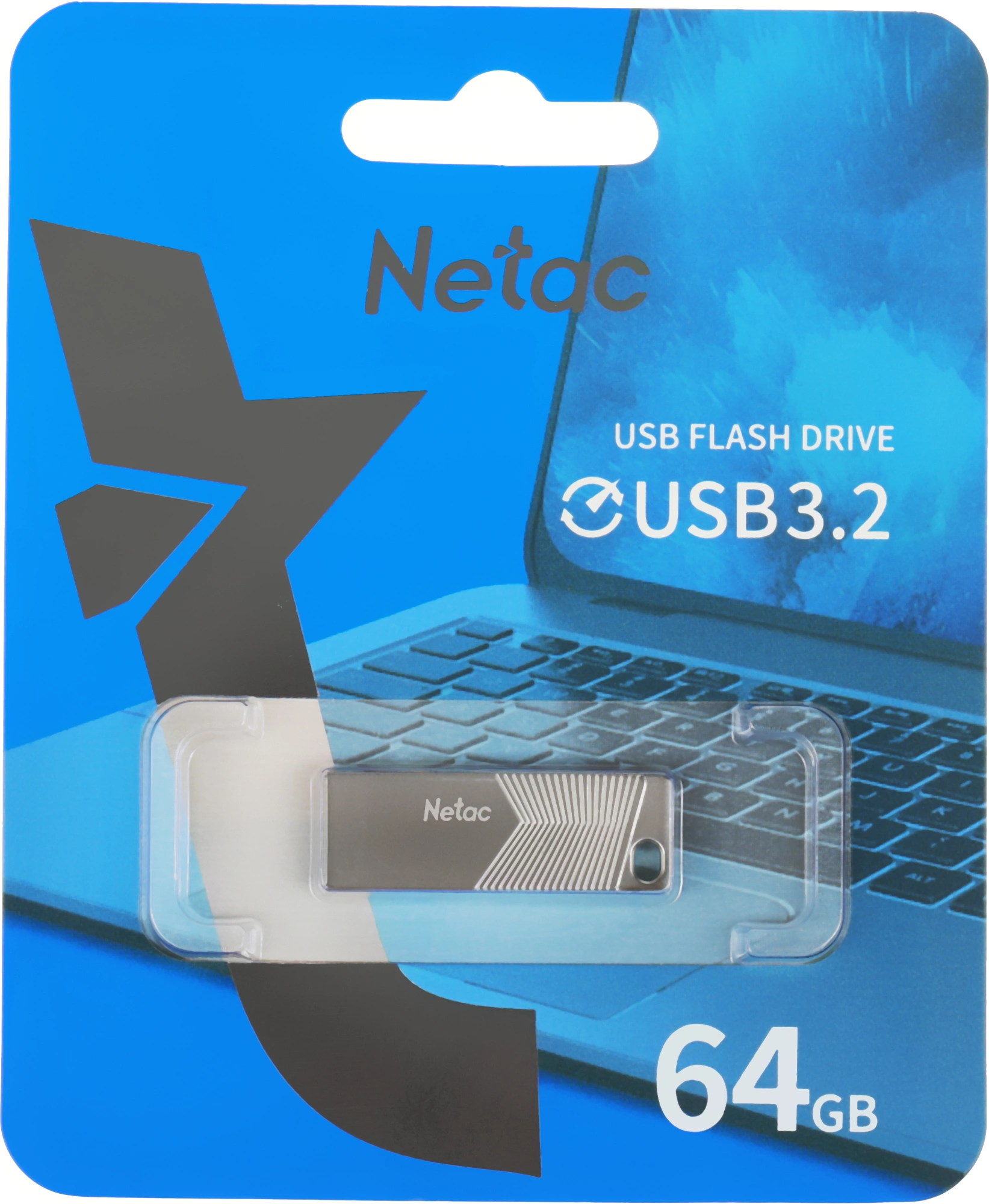 Флеш Диск Netac 64Gb UM1 NT03UM1N-064G-32PN USB3.2 серебристый — миниатюра 2