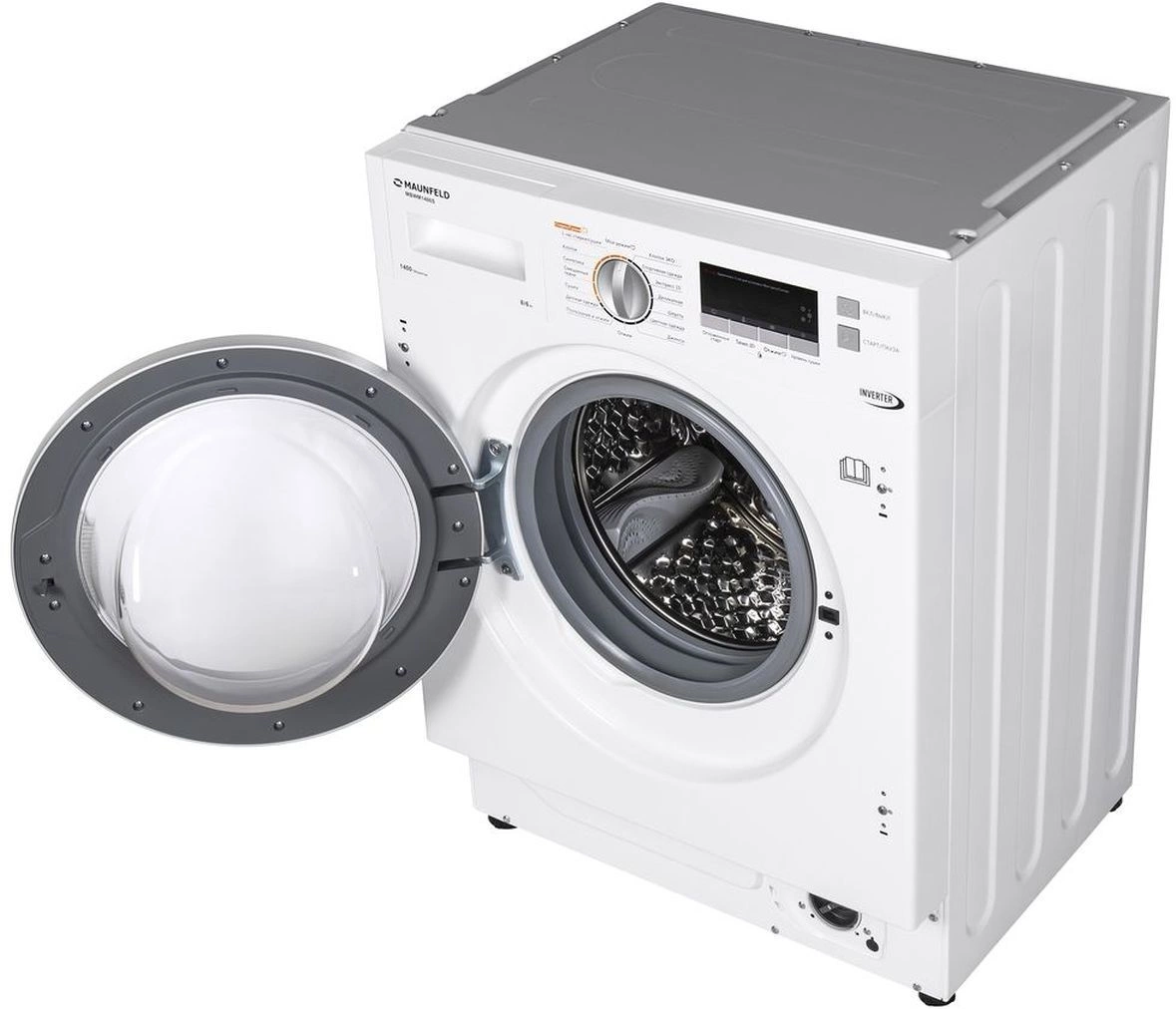 Стиральная машина Maunfeld MBWM1486S класс:A загрузка до 8кг отжим:1400об/мин белый инвертор — миниатюра 4
