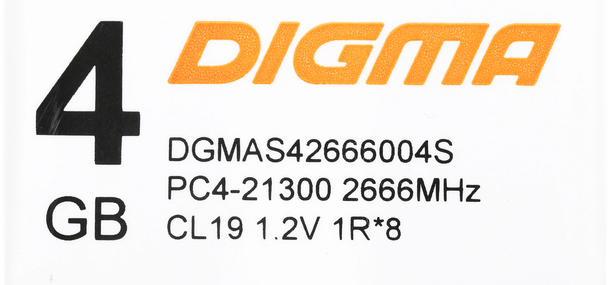 Память DDR4 4Gb 2666MHz Digma DGMAS42666004S RTL PC4-21300 CL19 SO-DIMM 260-pin 1.2В single rank Ret — миниатюра 3