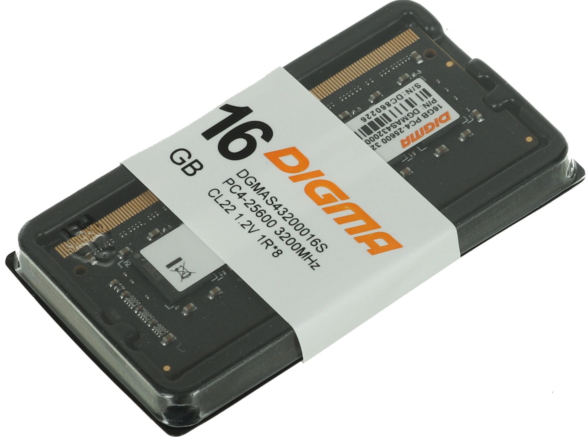 Память DDR4 16Gb 3200MHz Digma DGMAS43200016S RTL PC4-25600 CL22 SO-DIMM 260-pin 1.2В single rank Ret — миниатюра 4