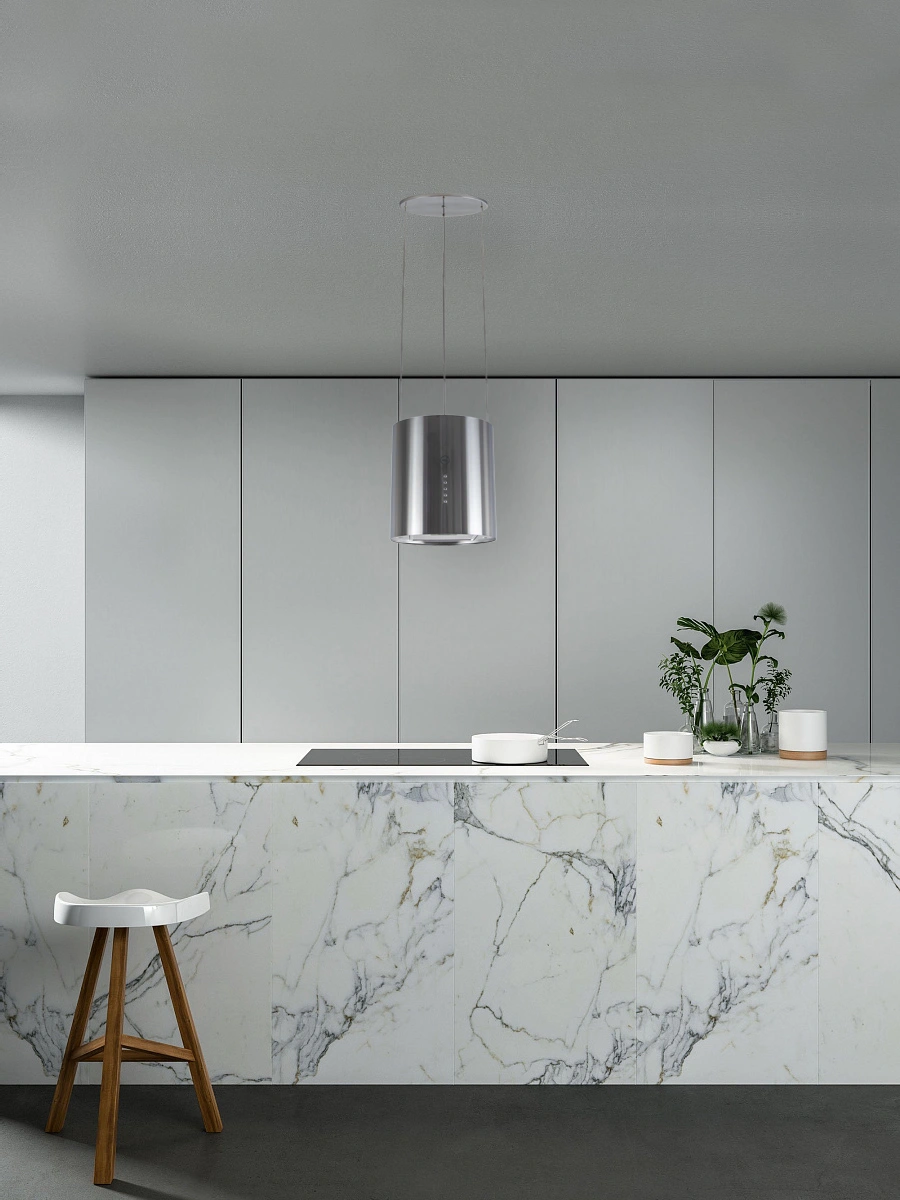 Вытяжка каминная MBS Petunia 350 Island Inox нержавеющая сталь управление: кнопочное (1 мотор) — миниатюра 11