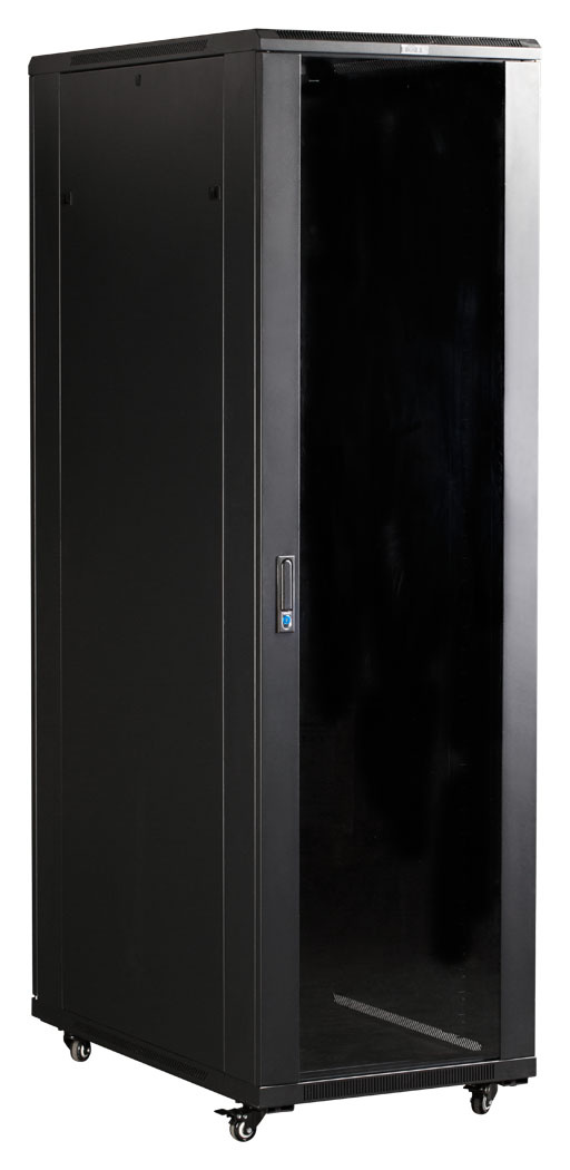 Шкаф коммутационный Lanmaster Business (TWT-CBB-22U-6X10-P1) напольный 22U 600x1000мм пер.дв.перфор. 2 бок.пан. задн.дв.перфор.2-хст. 800кг черный 926мм 65.3кг 1166мм IP20 сталь — миниатюра 3