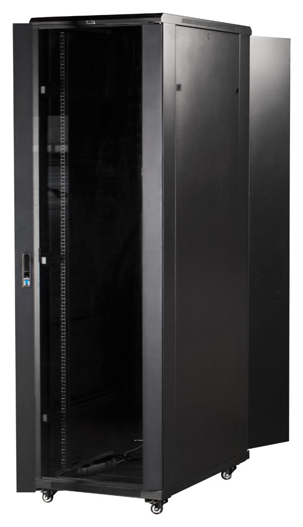 Шкаф коммутационный Lanmaster Business (TWT-CBB-22U-6X10-P1) напольный 22U 600x1000мм пер.дв.перфор. 2 бок.пан. задн.дв.перфор.2-хст. 800кг черный 926мм 65.3кг 1166мм IP20 сталь — миниатюра 4