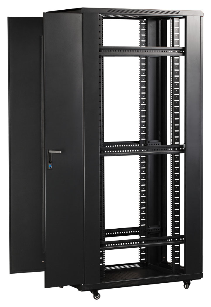 Шкаф коммутационный Lanmaster Business (TWT-CBB-22U-6X10-P1) напольный 22U 600x1000мм пер.дв.перфор. 2 бок.пан. задн.дв.перфор.2-хст. 800кг черный 926мм 65.3кг 1166мм IP20 сталь — миниатюра 6