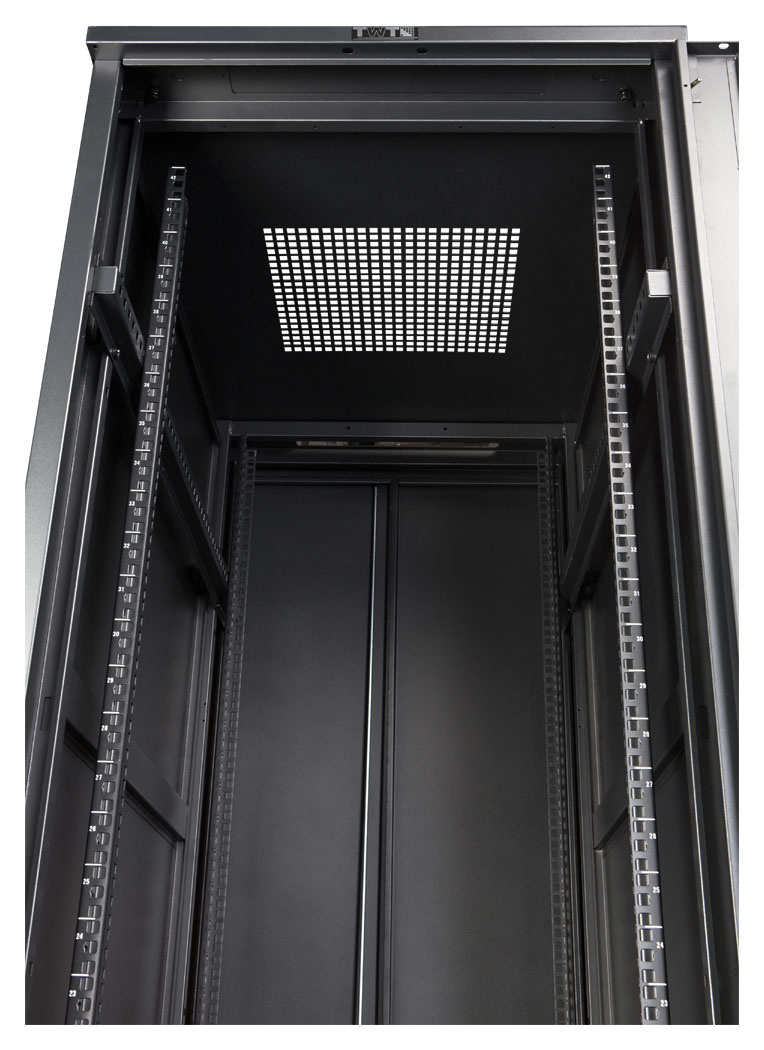 Шкаф коммутационный Lanmaster Business (TWT-CBB-22U-6X10-P1) напольный 22U 600x1000мм пер.дв.перфор. 2 бок.пан. задн.дв.перфор.2-хст. 800кг черный 926мм 65.3кг 1166мм IP20 сталь — миниатюра 7