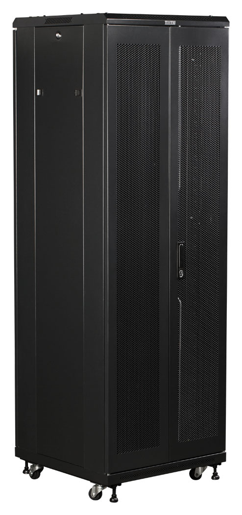 Шкаф коммутационный Lanmaster Business (TWT-CBB-22U-6X10-P1) напольный 22U 600x1000мм пер.дв.перфор. 2 бок.пан. задн.дв.перфор.2-хст. 800кг черный 926мм 65.3кг 1166мм IP20 сталь — миниатюра 10