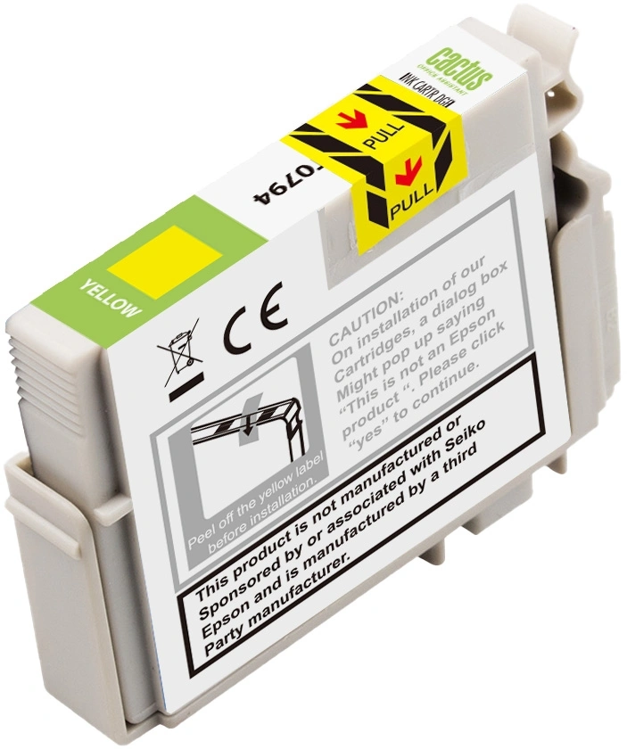 Картридж струйный Cactus CS-EPT0794 T0794 желтый (13.8мл) для Epson Stylus Photo 1400/1500/PX700/710 с чипом — миниатюра 2