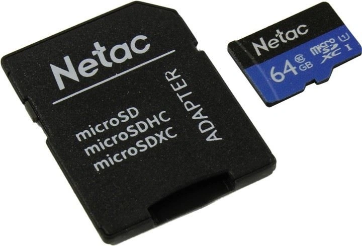 Флеш карта microSDXC 64GB Netac NT02P500STN-064G-R P500 + adapter — миниатюра 5