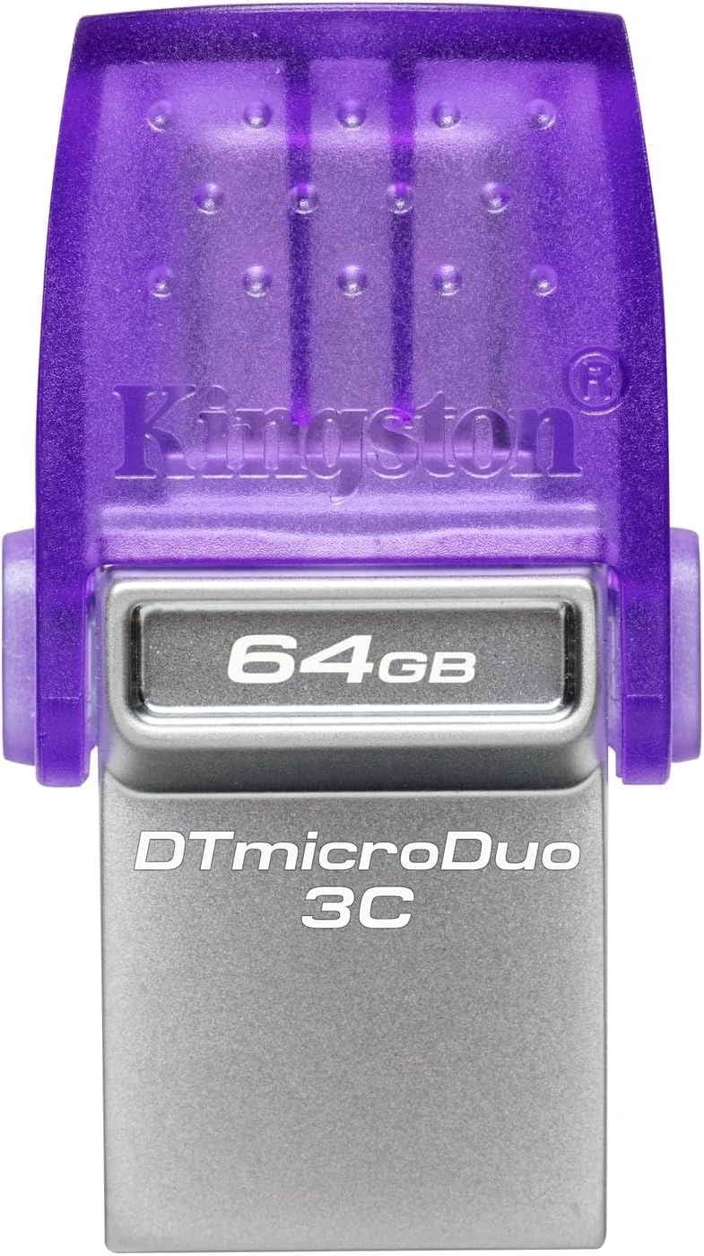 Флеш Диск Kingston 64Gb DataTraveler microDuo 3C DTDUO3CG3/64GB USB3.0 фиолетовый — миниатюра 9