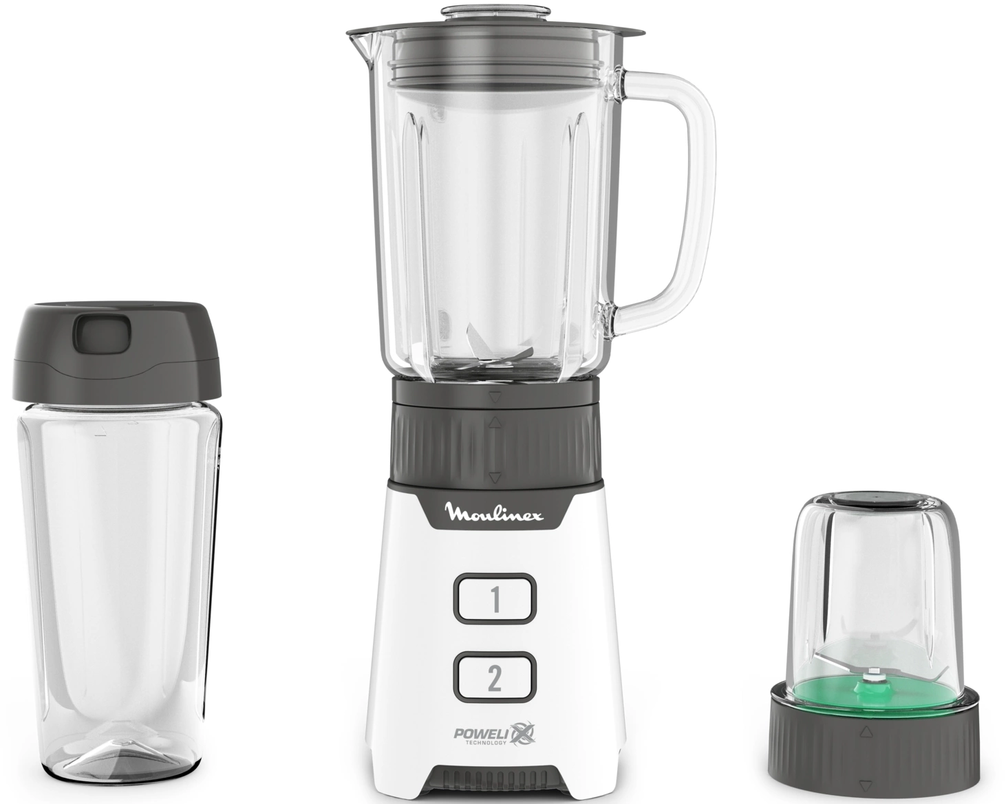 Блендер стационарный Moulinex LM16L110 400Вт черный/белый — фото 1