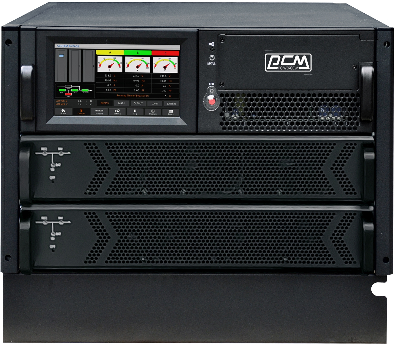 Источник бесперебойного питания Powercom Vanguard-II-33 VGD-II-30R33 (Empty modular cabinet) 30000Вт 30000ВА черный без батареи — миниатюра 2
