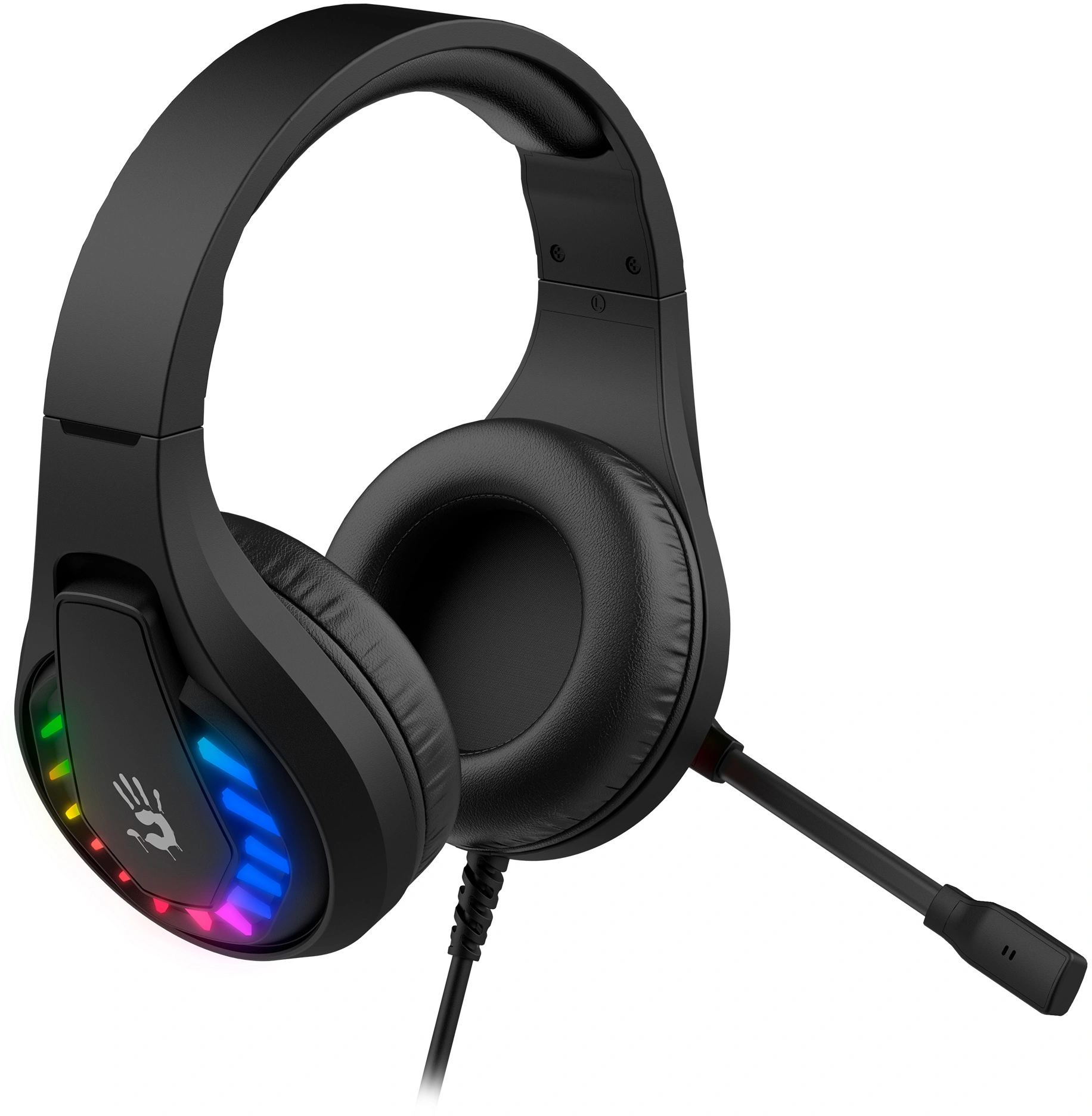 Наушники с микрофоном A4Tech Bloody G230 черный 2м накладные USB оголовье (G230) — миниатюра 5
