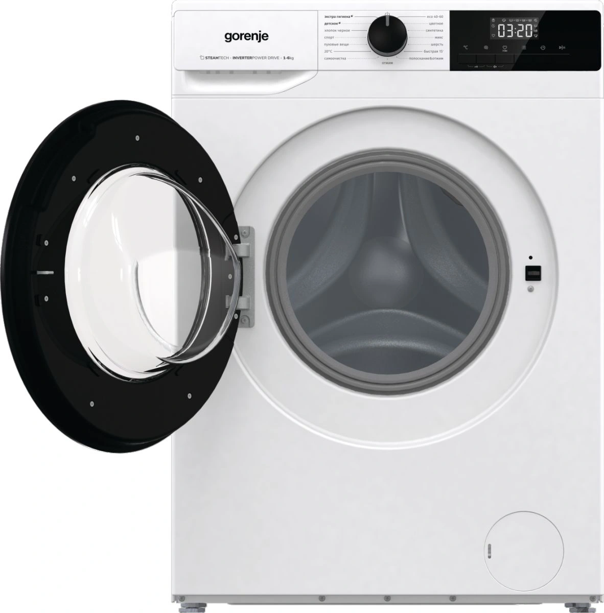 Стиральная машина Gorenje W1NHPI60SCSIRV (с баком) класс: A загр.фронтальная макс.:6кг белый инвертор — миниатюра 7