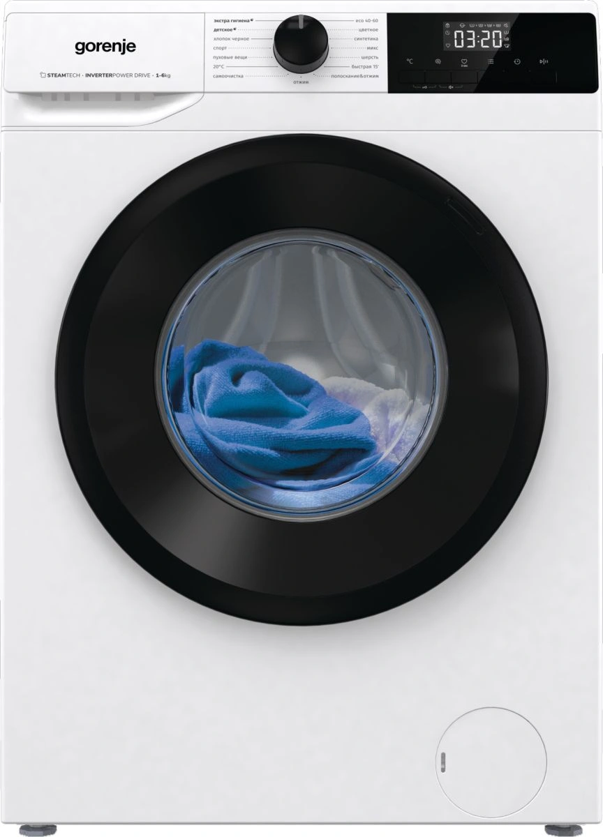 Стиральная машина Gorenje W1NHPI60SCSIRV (с баком) класс: A загр.фронтальная макс.:6кг белый инвертор — миниатюра 21