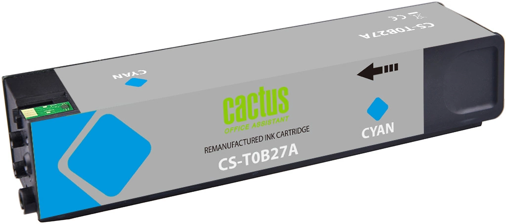 Картридж струйный Cactus CS-T0B27A 982X голуб.пигм. (223мл) для HP PageWide 765dn/780 Enterprise Color с чипом — миниатюра 2